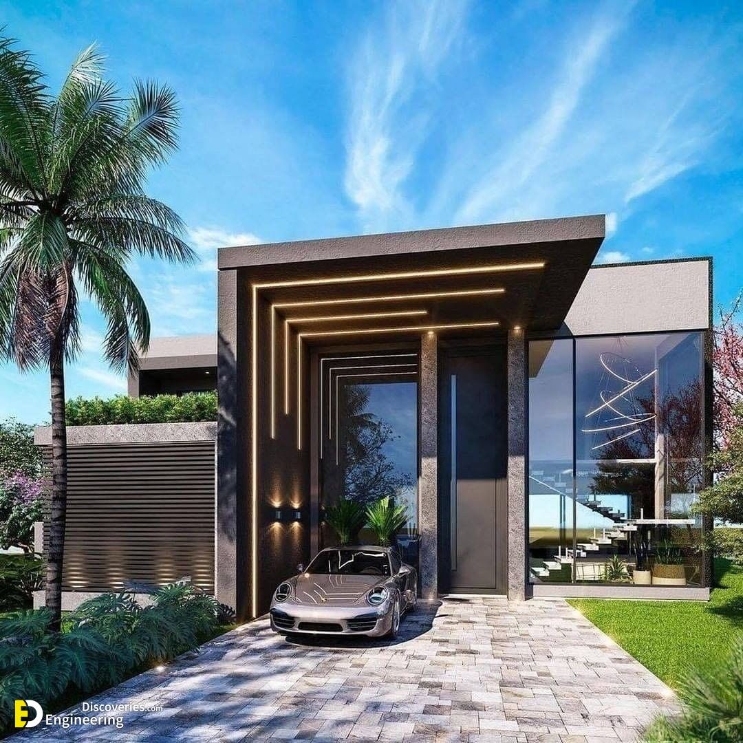 طراحی نمای ساختمان ویلایی مدرن